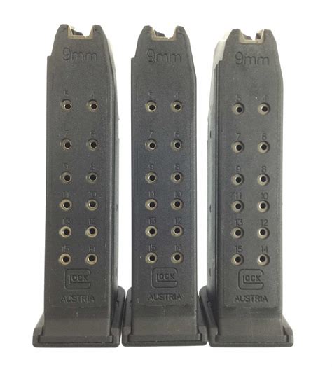 Lot - Glock 9mm 15 Round Magazines