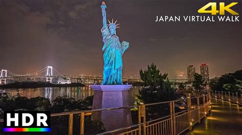 Tokyo Japan Odaiba Late Night Summer Walk 4K HDR YouTube