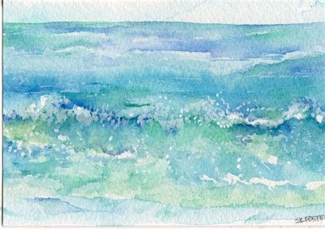 Original Ocean Waves Watercolor 4 by 6 Inches | Etsy in 2022 ...