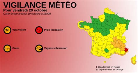 M T O Fortes Pluies Les Alpes Maritimes En Vigilance Rouge Vendredi