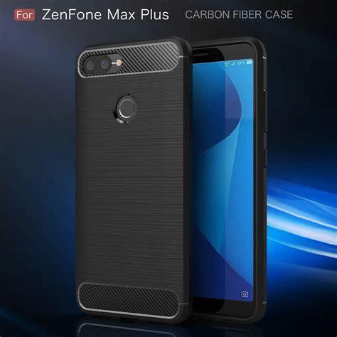 Cover For Asus Zenfone Max Plus M Case Soft Carbon Fiber Case For Asus