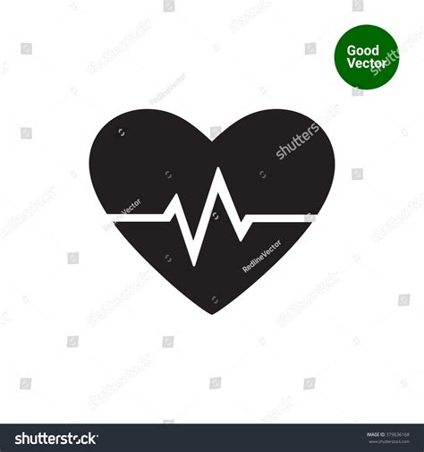 Heart And Electrocardiogram Stock Vector Illustration 379636168 ...