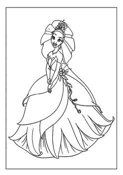 Princess Tiana Disney Coloring Pages