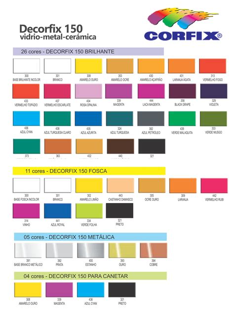 Carta De Colores Acr Licos Decorfix Corfix Somos Arte