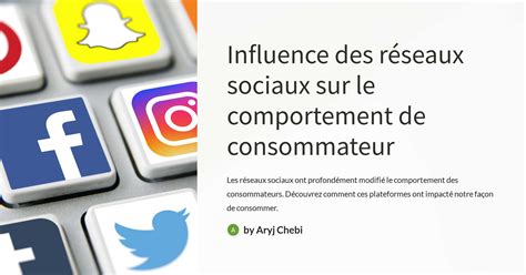 Influence Des R Seaux Sociaux Sur Le Comportement De Consommateur