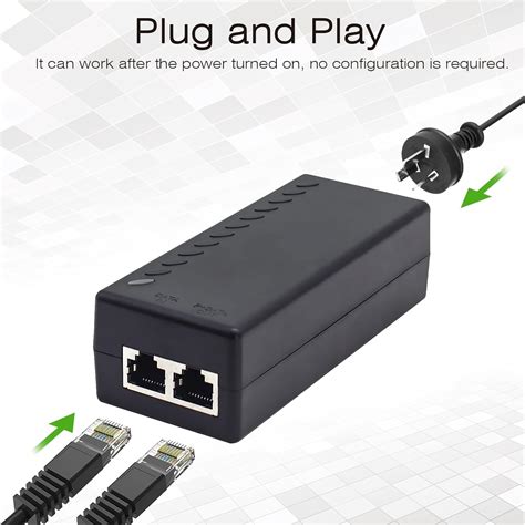 Inyector Gigabit Poe Inyector Poe De W Adaptador Ethernet Poe