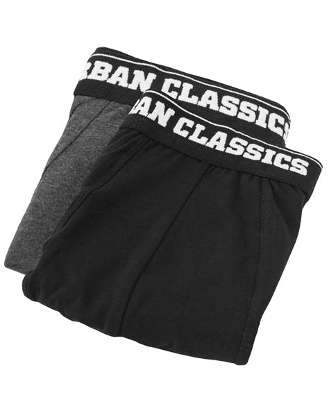 Urban Classics Bokserit 2 Pack Musta Tummanharmaa