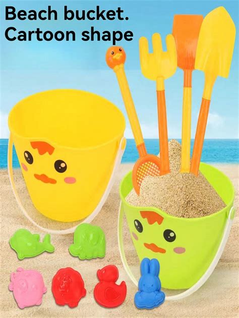 11pcs Childrens Beach Toy Bucket Set Ocean Theme Outdoor Water Fun