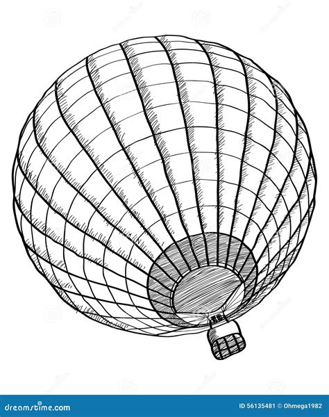 Doodle Of Hot Air Balloon Vector Sketch Up Line Stock Vector