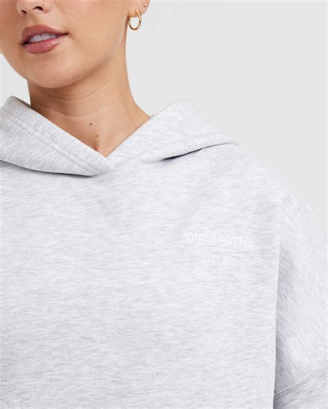 Women S Oversize Hoodie Light Grey Marl All Day Oner Active Us