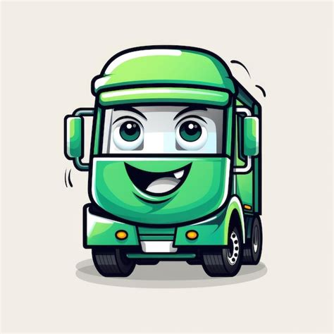 Premium Ai Image Garbage Truck Mascot For A Company Logo Generative Ai