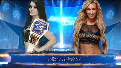 Wwe 2k17 Smackdown Live Carmella Vs Paige Youtube