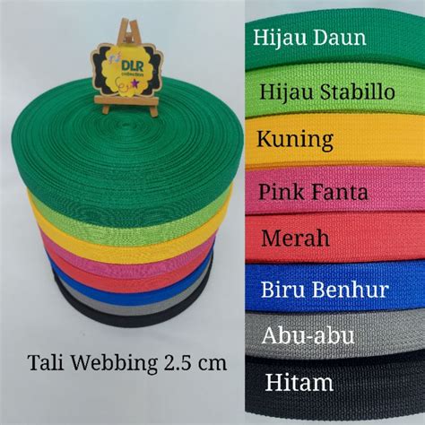 Jual Tali Webbing Bisban Tas Lebar 2 5 Cm Shopee Indonesia