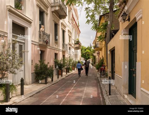 Ancient Residential District Of Plaka In Athens Greece Stock Photo Alamy