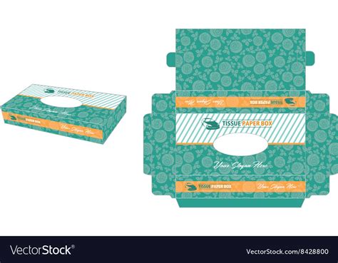 Minimalist tissue paper box Royalty Free Vector Image