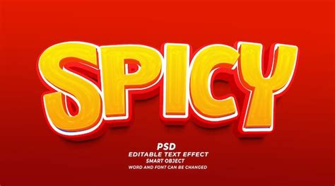 Premium Psd Spicy 3d Editable Text Effect Psd Template