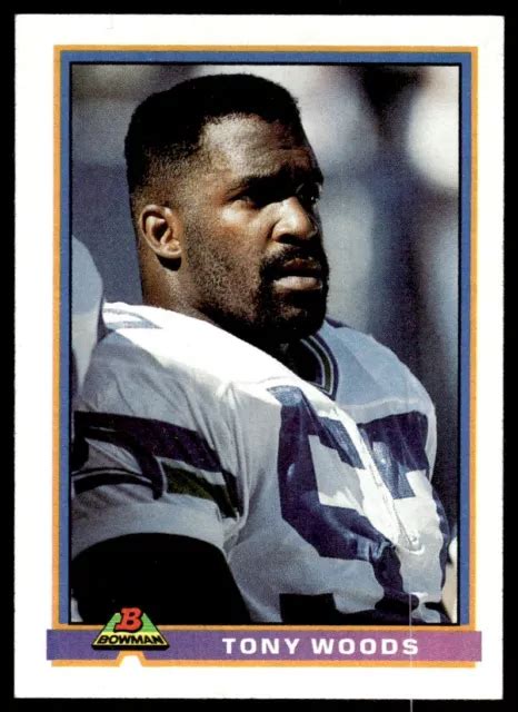 1991 Bowman 498 Tony Woods Seahawks De Seattle Eur 196 Picclick Fr