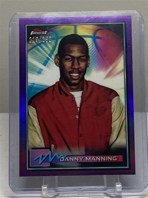 2021 Topps Finest Purple Refractor 43 Danny Manning 250 For Sale