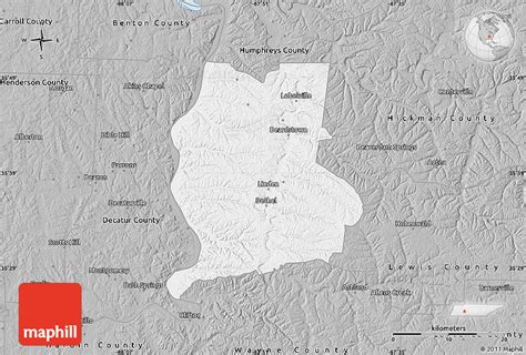 Gray Map of Perry County