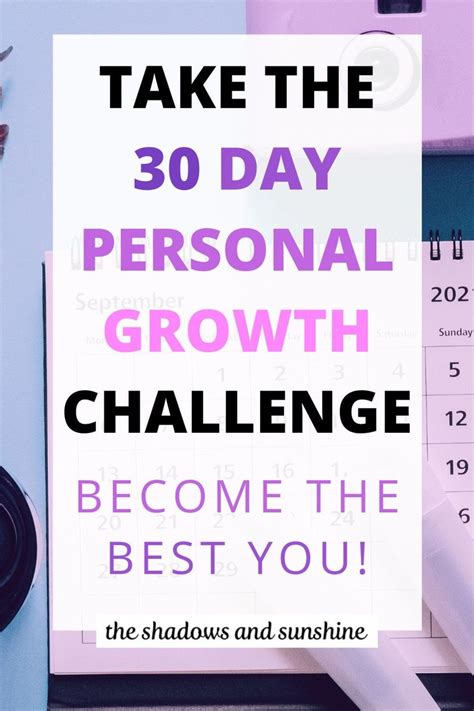 30 Day Personal Growth Challenge Journey To A Better You How To