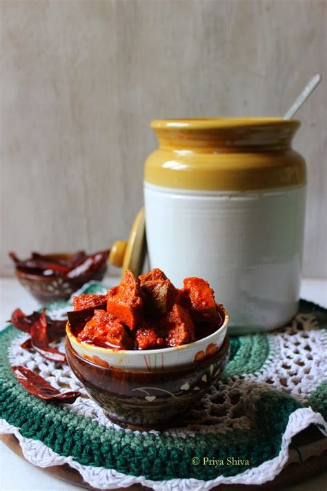 Avakai Oorugai Raw Mango Pickle Recipe PRIYA KITCHENETTE