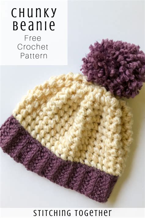 Love This Chunky Yarn Crochet Hat Pattern Crochet Crochet Beanie