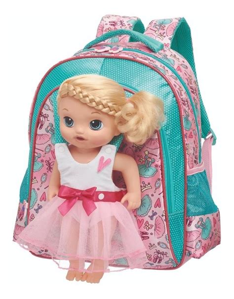 Kit Escolar Baby Alive Ballet Mochila Estojo Duplo Promo O Pronta