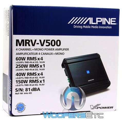 Mrv V Alpine Channel W Rms Amplifier