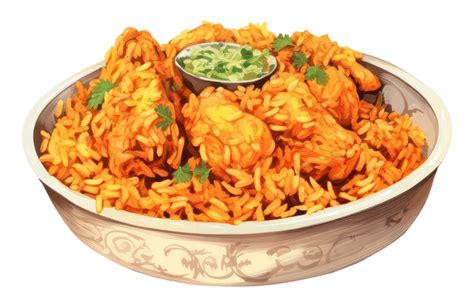 Chicken Biryani Plate Png