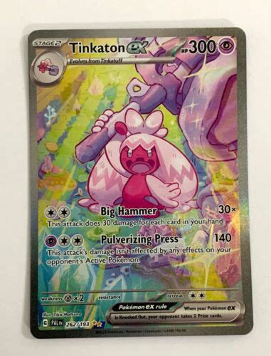 Pokémon TCG Tinkaton ex Scarlet Violet Paldea Evolved 262 193 Holo