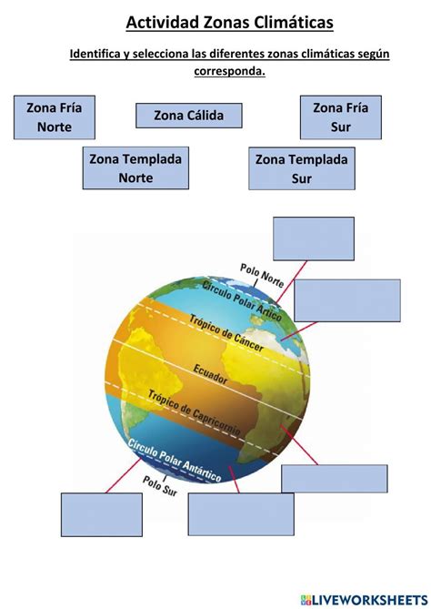 Ficha Online De Zonas Climáticas Ciencias Sociales Cuadernos Interactivos Geografía