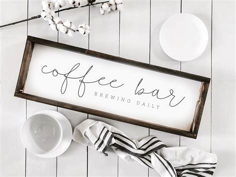 Coffee Bar Wood Sign Coffee Bar Farmhouse Farmhouse - Etsy