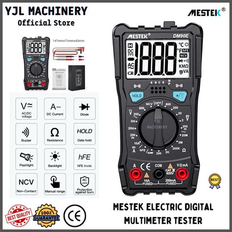 Mestek DM90E Automatic Digital Multimeter 6000 Counts Intelligent