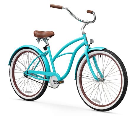 Womens Teal Single Speed Beach Cruiser Bicycle Blue Beach Bike For