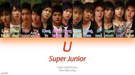 Super Junior U Color Coded Lyrics Han Rom Eng Youtube