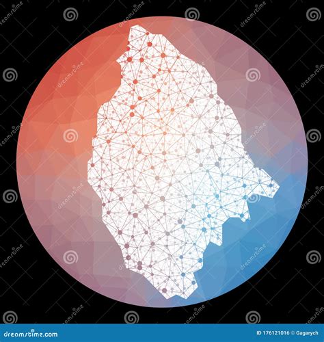 Vector Network La Digue Map. Stock Vector - Illustration of network, ocean: 176121016