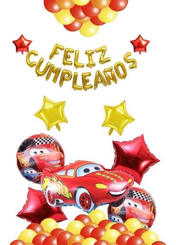 Set Globos Decoraci N Feliz Cumplea Os Rayo Mcqueen Cars Pequemoon