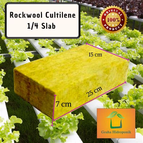 Jual Rockwool Cultilene Original 1 4 Slab Media Hidroponik Steril