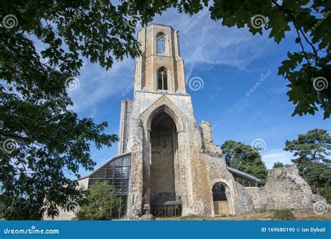 Historic Religious Building Wymondham Abbey Ancient Church Ruins Stock