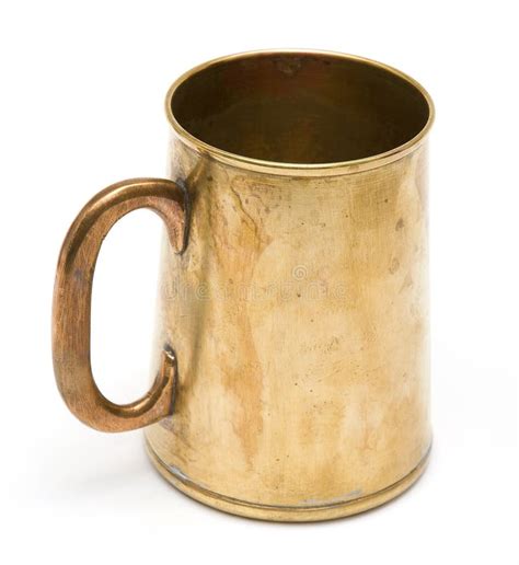 brass mug stock photo image  drink metallic stout