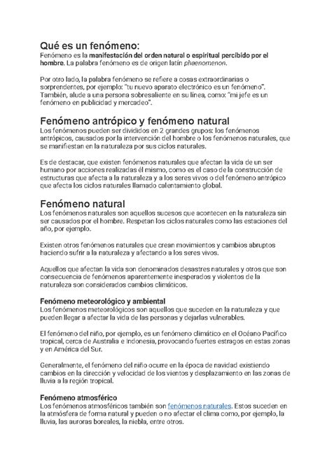Qué es un fenómeno - AMBIENTE - Qué es un fenómeno: Fenómeno es la