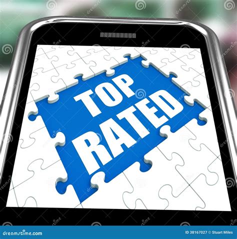Top Rated Smartphone Means Web Number 1 Stock Illustration