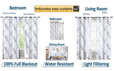 Amazon Fmfunctex Blue White Sliding Door Curtain Inch Branch