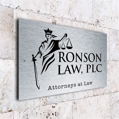 Modern Attorney At Law Sign Business Sign Modern Sign Attorney