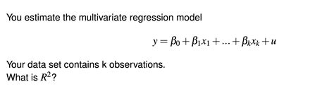 Solved You Estimate The Multivariate Regression Model