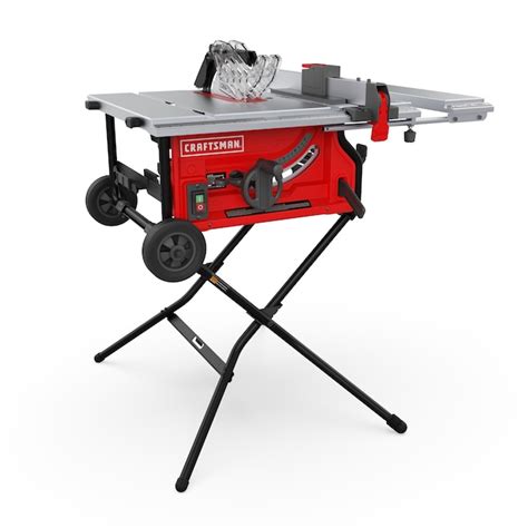 Craftsman 10 In 15 Amp 120 Volt Corded Portable Benchtop Table Saw With Folding Stand