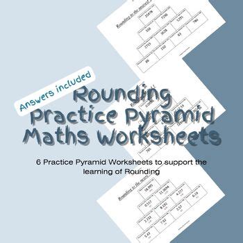 Rounding Maths Practice Pyramid Worksheets By Worksheet Whisperer