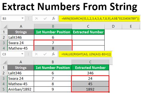 Extract Numbers From String Methods To Extract Numbers In Excel