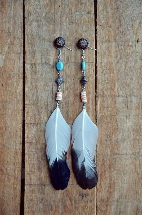 Feather Earrings | Feather earrings diy, Feather earrings, Feather jewelry