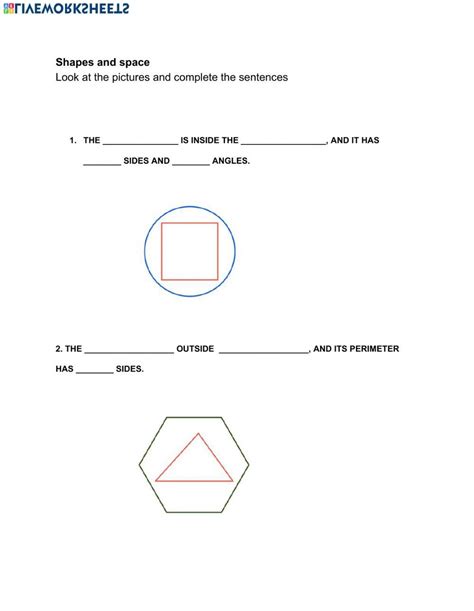 Shapes and space worksheet | Live Worksheets